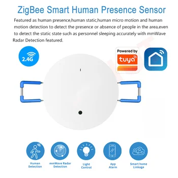 ZigBee интелигентен сензор за присъствие на човешкото тяло Wifi Sasha интелигентно движение на Микро откриване на движение Дистанционно наблюдение аларма инфрачервен радар