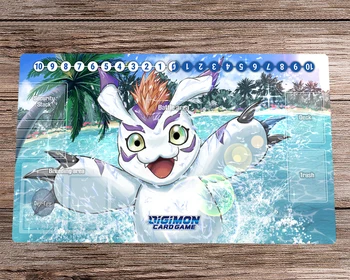 Digimon Gomamon Duel Playmat DTCG CCG Подложка За Търговия с Игра на Карти Мат Безплатен Чанта Настолна Игра Подложка За Мишка, Подложка за мишка 60x35 см