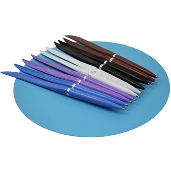 Офис химикалки с плосък нож - Експрес-химикалки с отворена кутия - Сини химикалки под формата на ножа 0,7 мм