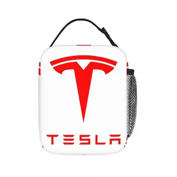 Чанта за обяд с логото на Tesla, водоустойчива чанта за пикник, термоохладитель, обяд-бокс, чанта за обяд за жени, работа, деца, училище