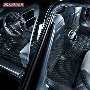 YOTONWAN 5D Обичай Кожена Автомобилен Тампон с Диаманти За на Всички Модели Jaguar XF XJ 6/8 XK XKR X-type Xfr F-Type Автоаксесоари, Carpeted Floor
