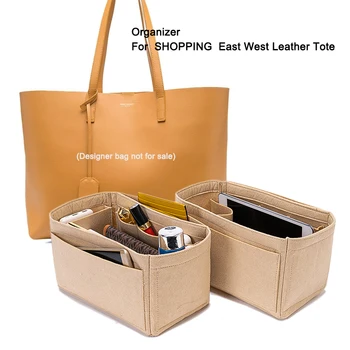 Чантата Инертен Органайзер е Подходящ За покупки на Изток, на Запад От Мека Кожа, Голяма Чанта-Тоут Органайзер Вътрешна Подплата, Чанта Подкрепа Шейпър