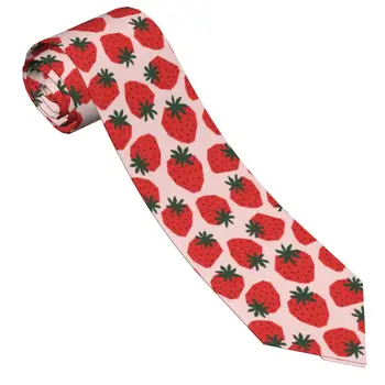 Ягодово вратовръзка от полиестер унисекс 8 см, плодов вратовръзка за мъжете, широки копринени костюми, аксесоари, реквизит за cosplay