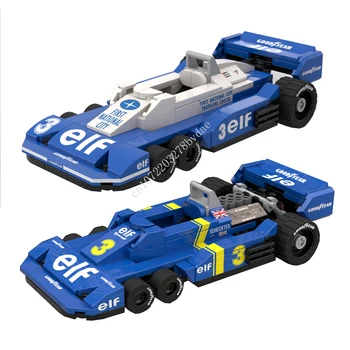 MOC Speed Champions F1 Тирел P34B И F1 Tyrrell P34 Състезателна Модел градивните елементи на Технологични Тухли Креативна Сглобяване на Играчката В Подарък