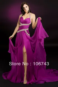 безплатна доставка, чубрица лилави рокли макси дългия размер, вечерни рокли с украса във вид на кристали, рокли за шаферките alibaba