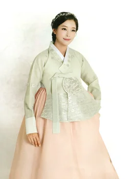 Корейски оригинални внесени Ханбок, бродирани на ръка, Ханбок, нов Ханбок за булката, снявшейся в актерском костюм