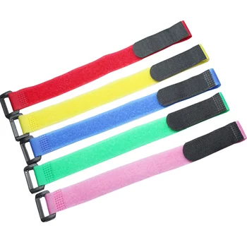10шт 2*30 см. за многократна употреба цветен найлонов ремък с пластмасова катарама, найлонов кука и контур, кабелни превръзки, аккуратная организация