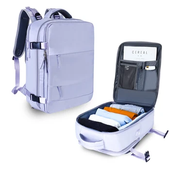 Водоустойчив лека раница, пътни чанти, дамски многофункционални ежедневни чанти за лаптоп, обемист багаж, голям самолет