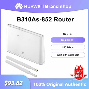 Отключени рутер HUAWEI B310As-852 4G LTE 150 Mbit/s, двойна лента Повторител на Сигнала WiFi Със Слот за СИМ-карта, Gigabit Усилвател Ethernet