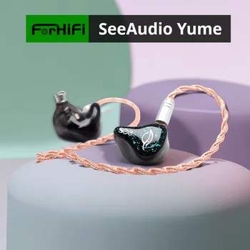 Хибриден водача SeeAudio Yume 1DD + 2BA Ноулс Контролира IEMs слушалки-обшивки с подвижен кабел 0,78 мм