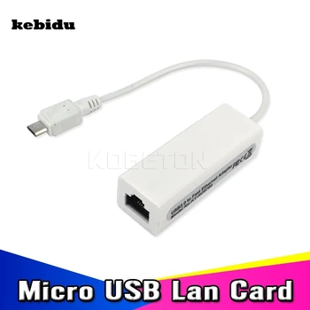 kebidu 15 СМ Micro USB 2.0 Съединители ЗА RJ-45 Женски 5-Пинов 10/100 Mbps Ethernet LAN Мрежов Адаптер карта За Windows XP 7 8 PC Linux