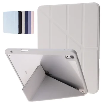 За iPad Air 2020 Калъф 10-f-9 От Изкуствена Кожа, Акрилна Прозрачна Задна Поставка, Smart-Калъф За Funda iPad 4 Air Air 5, Калъф С Държач за Моливи
