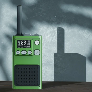 Портативна преносима радиостанция Уоки Токи с led фенерче 400-470 Mhz, сгъваема антена за външна комуникация на големи разстояния