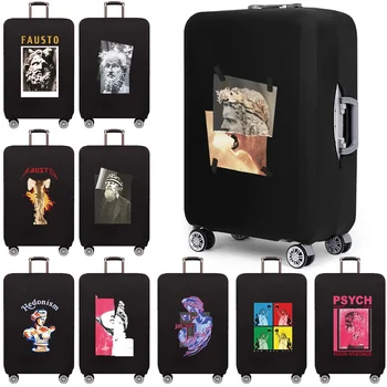 Защитен калъф за багаж от 18 до 32 инча с модерен скулптурен дизайн, количка, куфар, еластични торбички за прах, пътни аксесоари