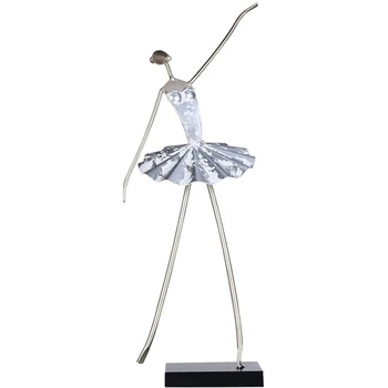 Статуята на балерини Танцуват момиче метална скулптура Абстрактен украшение Бижу за всекидневна домашна танцово студио подарък