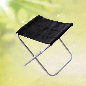 Портативен лек стол за риболов на открито, сгъваема раница за къмпинг стол от плат Оксфорд за пикник (сребрист среден размер)