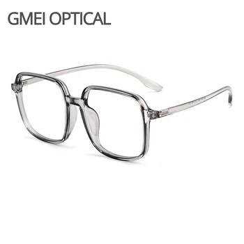 Gmei Оптични ултра-леки, Прозрачни Мъжки слънчеви Очила В Голям TR90 Рамка, Пластмасови Очила Голям Размер Дамски Рамки За Очила От Късогледство M9164