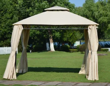 Качествен двустепенна навес за барбекю, беседка-палатка за барбекю на открито със защита от ултравиолетови лъчи за градини, тераси