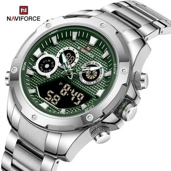 Най-добрата марка NAVIFORCE Спортни военни мъжки часовник Водоустойчив Луксозни Цифрови аналогови часовници мъжки кварцов часовник Relogio Mujer