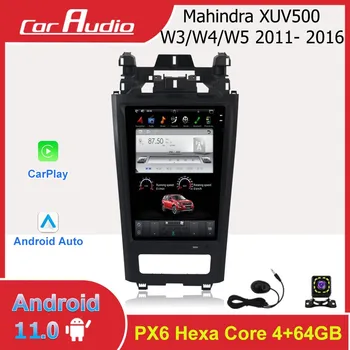 Android11 Автомагнитола за Mahindra XUV500 W3/W4/W5 2011-2016 Мултимедиен Плейър Стерео GPS Навигация Tesla Вертикален Екран