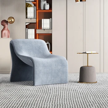 Италиански минималистичен единична разтегателен диван и фотьойл, хотелска вила, хол, стол за прием на гости, творческа байковое стол за почивка