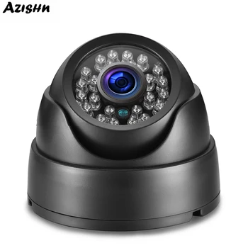 AZISHN 5MP 1080 P 720 P AHD Камера IR LED 25 М IR Разстояние Черен Вътрешен ВИДЕОНАБЛЮДЕНИЕ Куполна Сигурност Full HD Домашна Камера за Наблюдение