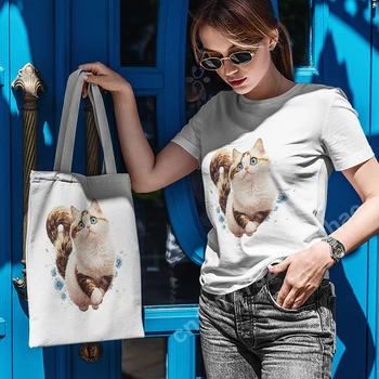 Нова Дамски Дрехи със собствени животни, Свободна Женска тениска за момичета, Ежедневни Лятна Тениска с къс ръкав и кръгло деколте, Дамски Блузи Y2k