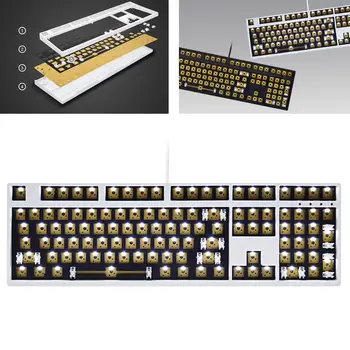 Нови 108 клавиатури клавиатура САМ Индивидуален комплект Механична клавиатура с оста на сателита за лаптоп UBS жични