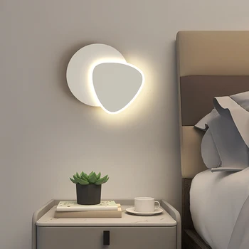 Монтиран на стената лампа, нощна лампа за спални, модерен изчистен скандинавски фон за всекидневната, монтиран на стената лампа, creative осветление за коридор и преминаването