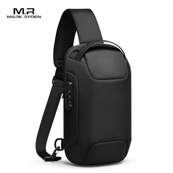 Гореща нагрудная чанта, нова мъжка чанта през рамо с защита от крадци, водоустойчива чанта през рамо, зареждане чрез USB, кратко пътуване за мъже, пътна чанта