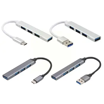 Удължителен кабел OTG Дърва Mini TYPE-C 4в1 OTG Дърва За зареждане на Данни USB 4-портов Многофункционален Удължител за Бърз Пренос на Главината H L2M3