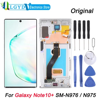 Оригинални LCD дисплей За Samsung Galaxy Note10 Plus 5G Дисплея на телефона Сензорен Екран Дигитайзер Пълна Монтаж С Рамка SM-N976 N975