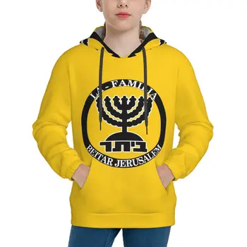 Пуловер с качулка Beitar Jerusalem Junior, модерен есенно-зимни hoody Yunth, hoody с качулка яке с дълги ръкави за момичета и момчета