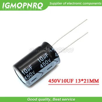 10ШТ 450 В 10 icf 13*21 mm 10 icf 450 В 13*21 алуминиеви електролитни кондензатори
