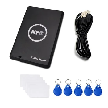 RFID Фотокопирна Машина Ключодържател NFC Четец за смарт карти Писател 13,56 Mhz Криптирана Програмист USB UID EM4305 Копие Тагове за карти