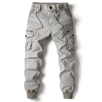 Панталони мъжки ежедневни панталони за джогинг, памучен мъжки градинска облекло в стил милитари, мъжки работни тактически спортни панталони, големи размери