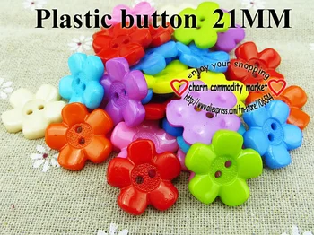50 БРОЯ 21 мм, 10 цвята, боядисани пластмасови копчета във формата на цвете, палта, ботуши, аксесоари за шиене на дрехи, P-134