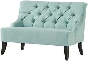 Текстилен диван, светло синьо
