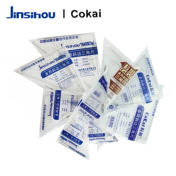 Jinsihou/Cokai богат на функции Извозването на Пластмасови Триъгълна Линия 15/20/25/30/35 см, 2 бр./компл., Геометрична Домакински Линийка, Транспортир