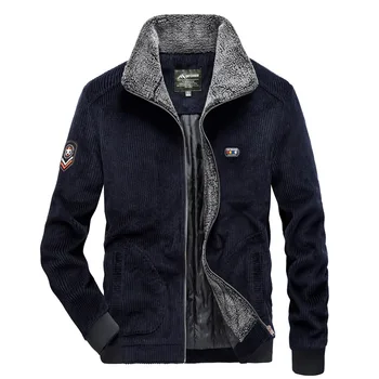Есенно-зимни вельветовая сако, мъжко ежедневното палто с цип с ревери, мъжко ветрозащитное топло, модерно палто, мъжки ежедневни сако, мъжко сако