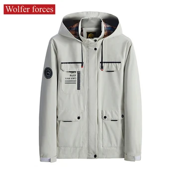 Мъжки якета, мъжки парк, зимно мъжко палто копчета, тактическа руното яке в стил милитари за мъже, пролетно яке Militari