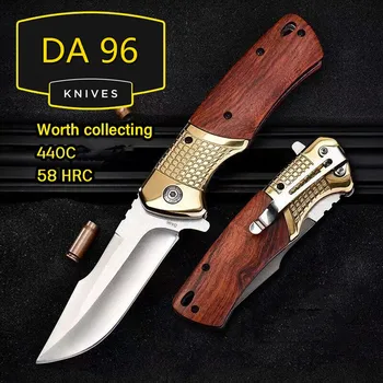 Джобен сгъваем нож BK DA96, острието 5Cr13Mov, дървена дръжка, туристически ловни ножове, тактически инструмент за оцеляването на EDC за подаръци