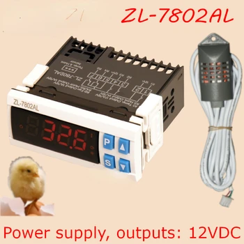 ZL-7802AL, входове и изходи 12 vdc, контролер на инкубатора 12, регулатор на температурата и влажността, за инкубатор