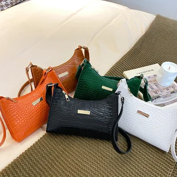 Чанта под мишка от крокодилска кожа, дамски чанти, универсална малка квадратна чанта, дамска чанта през рамо, търговия на едро на дамски чанти, чанти за през рамо за жени