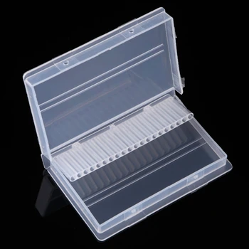 20 Слота Празна кутия за съхранение на тренировки за нокти Прозрачна акрилна витрина Ножове Контейнер Аксесоари Инструмент
