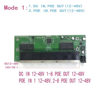 Switch poe с обратен спадане на мощността на POE IN/OUT 5V12V24V48V 100 mbps 802.3 AT/AF 45 + 78 - DC5V ~ 48V long distance Force series POE48V12V24V