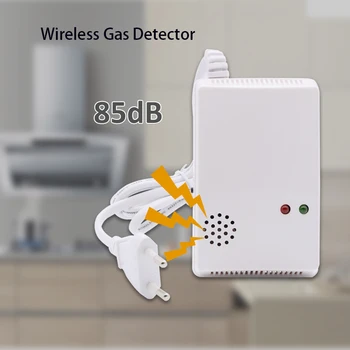 Безжична кухненски пожарникар датчик 433 Mhz, газов сензор, алармена система със светлината и звука 85 db за дома, интелигентна защита на сигурността на живот