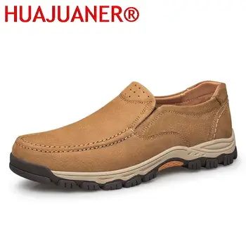 Мъжки обувки от естествена кожа, модерен лоферы, мъжки удобни ежедневни обувки на плоска подметка, мъжки слипоны, висококачествена и луксозна обувки за мъж