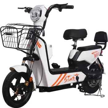 Най-евтиният електрически велосипеди за възрастни с литиева оловно-киселинна батерия, семеен товарен електрически велосипед с кошница, а задната-часова рецепция