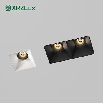 XRZLux-Вградени Led Тавана Прожектор Квадратен COB Led Лампа 10 W И 12 W С Една/Две Глави Тавана Лампа За Вътрешно Осветление